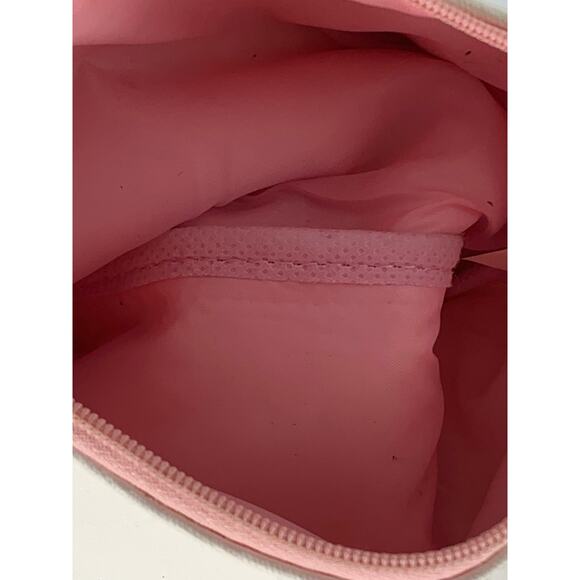Ipsy Makeup Bag White Pink Small Cosmetic 7.25 x 5.25 Inches Zipper Tote Purse - Picture 6 of 7